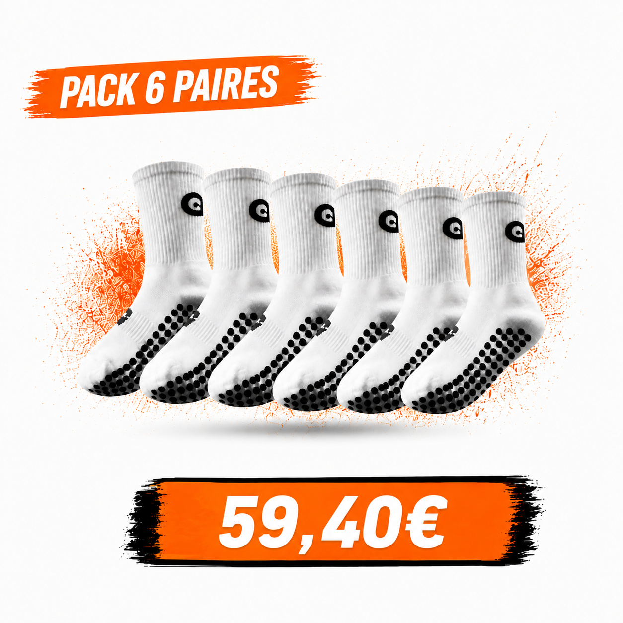 Chaussettes anti dérapante GrypZ - Six Paires